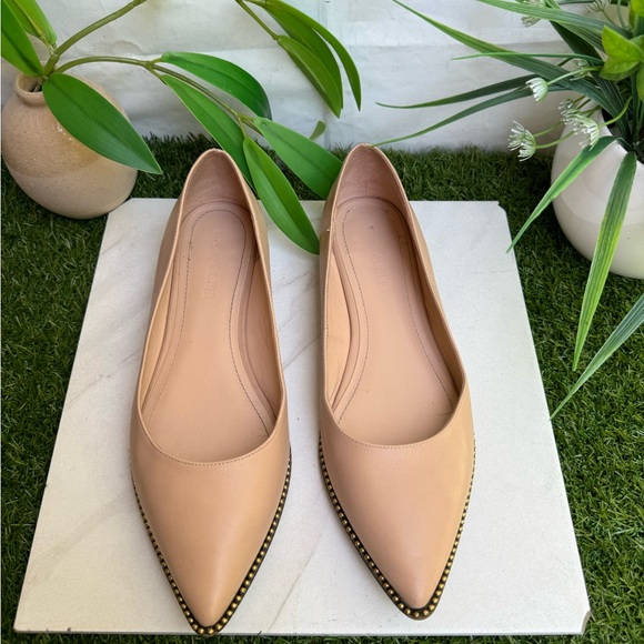 COACH beechwood leather flat shoes size 8.5 - Picture 4 of 12